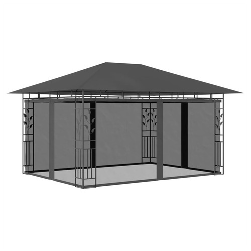 Gazebo anthracite 4x3m - anthracite,