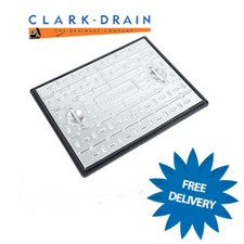 Manhole Cover & Frame 600x450 5Tonne Galvanised Steel PC6BG Access Inspectection