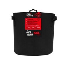 56L Hydroponics Root Nurse Fabric 100% Breathable Pot Grow Bag Pouch Container