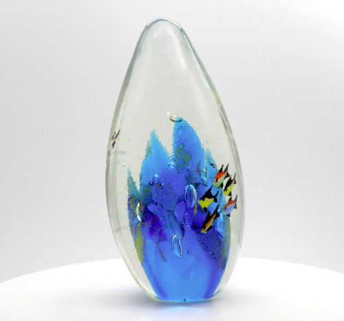 Vtg art glass - glass, fish
