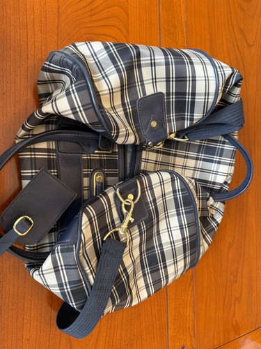 Blue tartan design travel