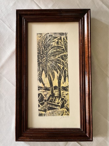 Vintage woodcut relief - vintage, print