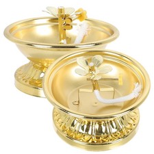 2 Pcs Desktop Butter Lamp Oil