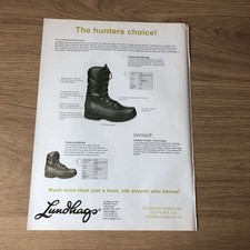 GUNS88 MAGAZINE ADVERT 12X9 LUNDHAGS PROFESSIONAL 2000 HIGH BOOT