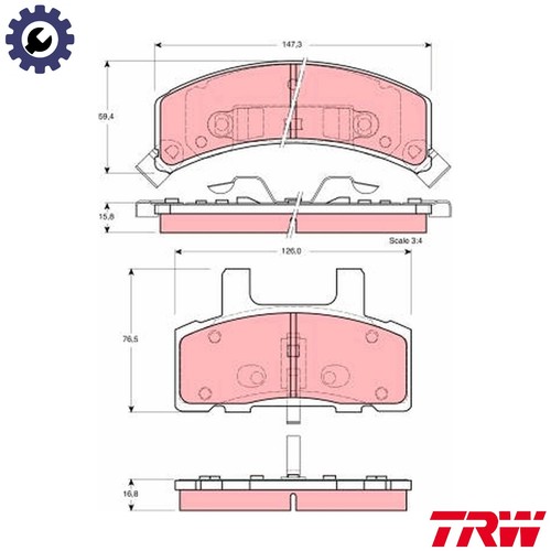 Brake pad set disc - pad,