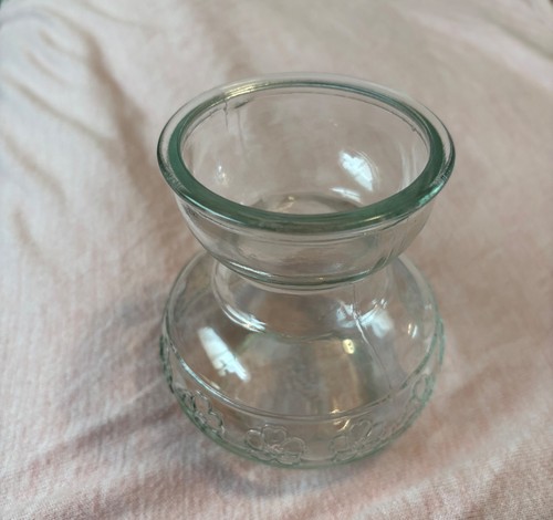 Clear glass embossed - 4”,