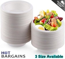 Super Rigid Compostable Bagasse Bowls 8oz 12oz and 16oz Eco Disposable for Food