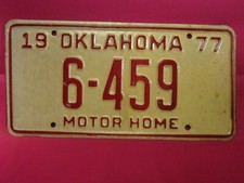 LICENSE PLATE Motor Home Tag