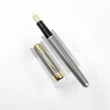 Parker Sonnet Sterling Silver Fountain Pen, 18k Gold Nib, Nr Mint
