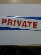 NEW PRIVATE SELF ADHESIVE STICKER BUMPER PANEL HOME  VAN MOTOR HOME  CARAVAN