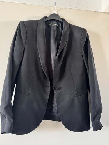 Zara woman black wool blazer - wool,