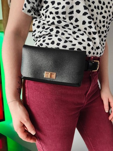 Luxury faux leather belt purse - faux,