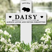Cross Guinea Pig Silhouettes Pet Remembrance Garden Plaque Grave Memorial Stake