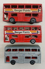 Matchbox Superfast No17  The Londoner DMS London Bus x3 Berger Paints - Playworn