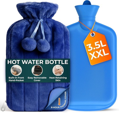 Large hot water bottle with - hot,