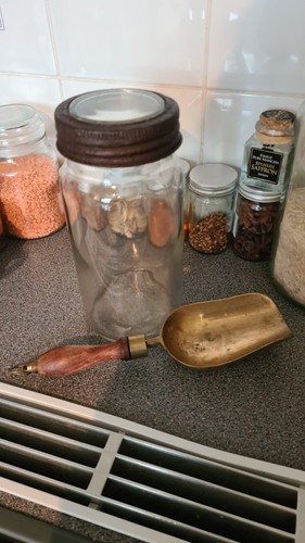 Antique kilner type jar with - antique,
