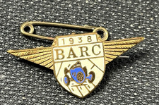 Vintage Brooklands members guests pin lapel badge 1938 BARC Brooklands No. 995