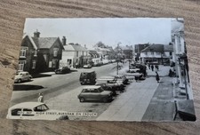 VINTAGE POSTCARD OYSTER HIGH STREET BURNHAM ON CROUCH ESSEX  1960s OLD CARS 