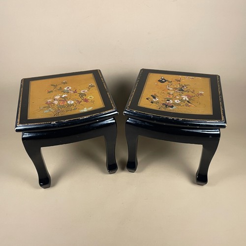 Pair chinese side tables hand - side,