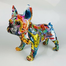 Multicolour Graffiti Street Art Urban French Bulldog Ornament Figurine Frenchie