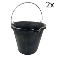 2 x 14 Litre Rubber Bucket