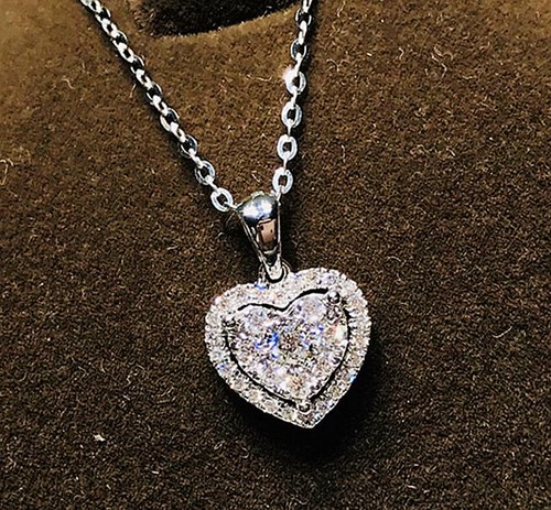 Heart crystal pendant 925 - heart,