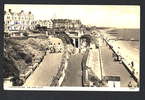 Old postcard clacton sea - old, postcard:
