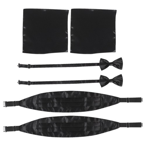 Reusable black cummerbund set - reusable,