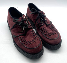 Underground Ladies  Wulfrun Purple Suede Creeper Shoes Size 5 (PG139K33*)