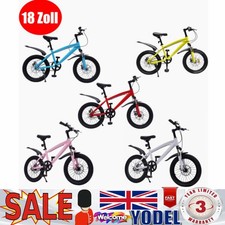 18 Inch Kids Girls Boys Bike 18" Wheel Mountain Bike 1 Speed White/Pink/Blue/Red