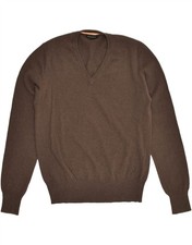 SERGIO TACCHINI Womens Slim Fit V-Neck Jumper Sweater IT 48 XL Grey Wool AW33