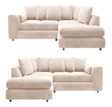 PLUSH VELVET L-SHAPED CORNER SOFA SET LEFT-HAND/RIGHT-HAND UNIVERSAL DYLAN