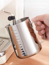Stainless Steel Milk Frothing Jug – Metal Coffee Frother Pitcher for Latte
