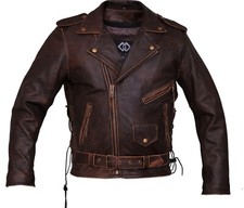 Mens brown distressed leather - distressed,
