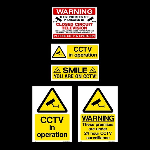 Cctv sign sticker - window,