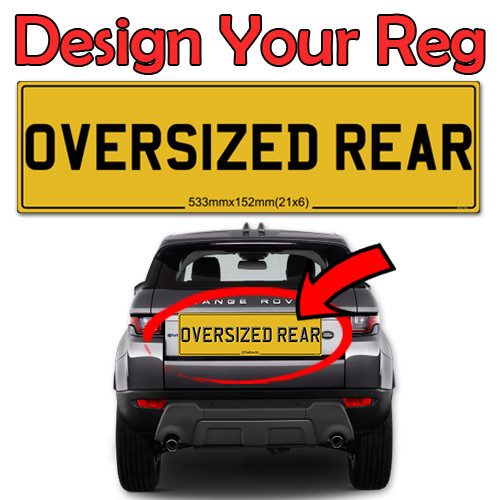Large rear plate 21x6 - rear,