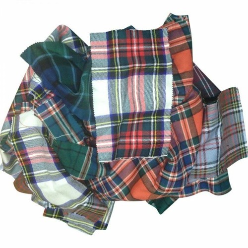 Tartan off cuts remnants - off,