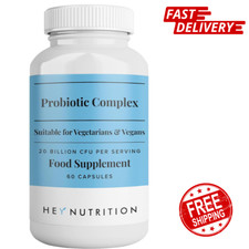 HEY NUTRITION PROBIOTIC COMPLEX 20 BILLION CFU 60 CAPSULES FAST/TRACKED DELIVERY