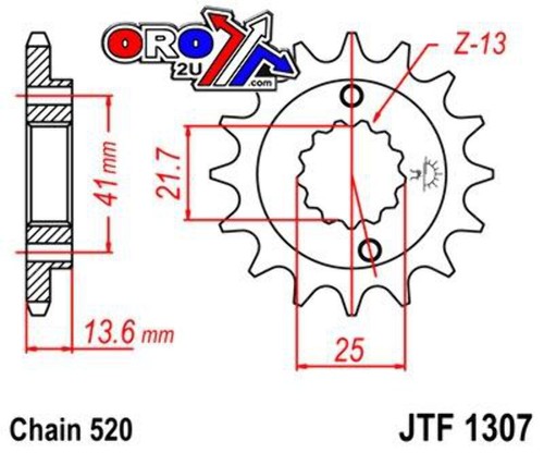 Front sprocket jtf1307 15 - front,