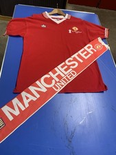 Manchester United Retro Shirt ( Large) & Original Admiral Scarf
