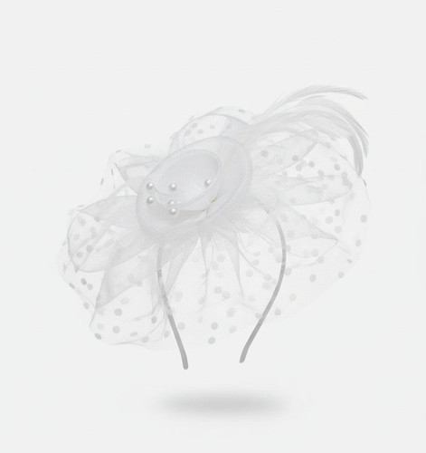 Women pearl beaded headband - pearl,