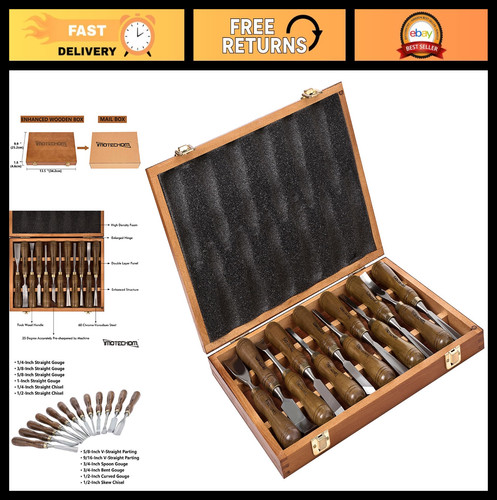 Piece wood carving chisel - 12-piece,