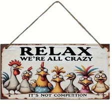Wooden Door Sign "Relax Were