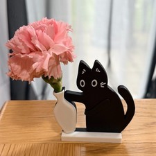 naughty Black Cat  pushing