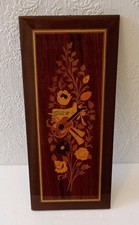 La Botteguccia Sorrento Italy Inlaid Marquetry Picture of  Flowers & Instruments