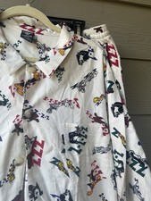 VTG Warner Bros Looney Tunes Pepe Le Pew Taz Bugs Bunny Tweety Pajama Set L 90s