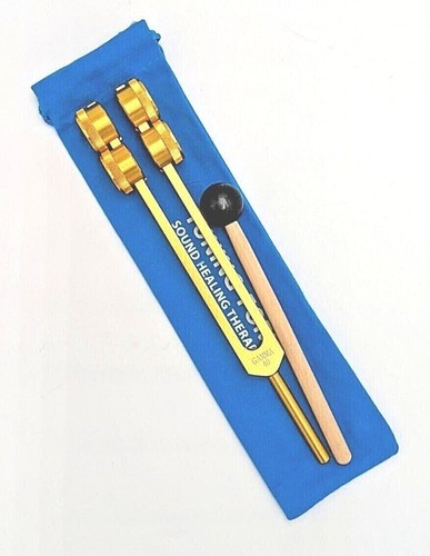 Tuning fork weighted gold - fork,