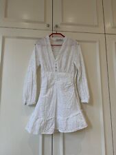 Zara White Cotton Mini Dress
