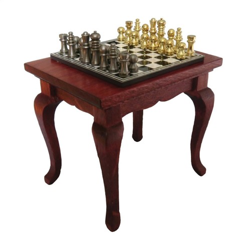 Dolls house metal - dolls, chess