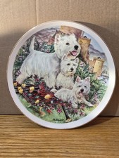 unbranded West Highland White Terrier Westie plate ceramic 8.5 inches across dog